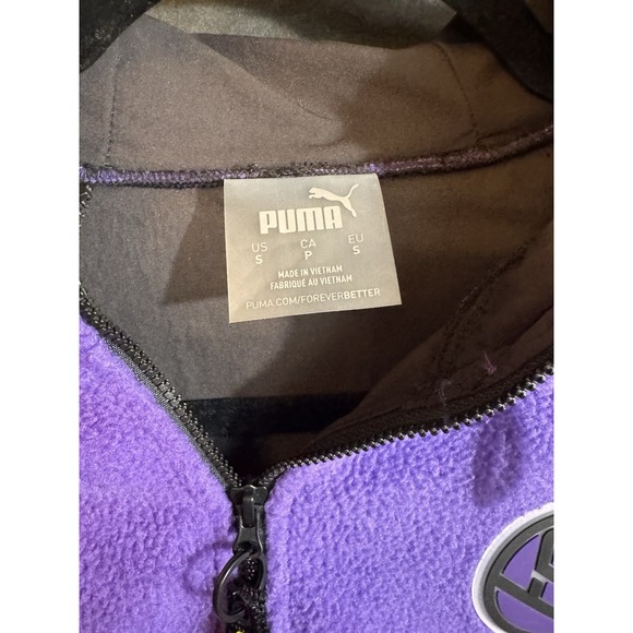 Puma Palace Palaska Fleece 1/4 Zip Jacket Purple Size SMALL - Picture 4 of 13